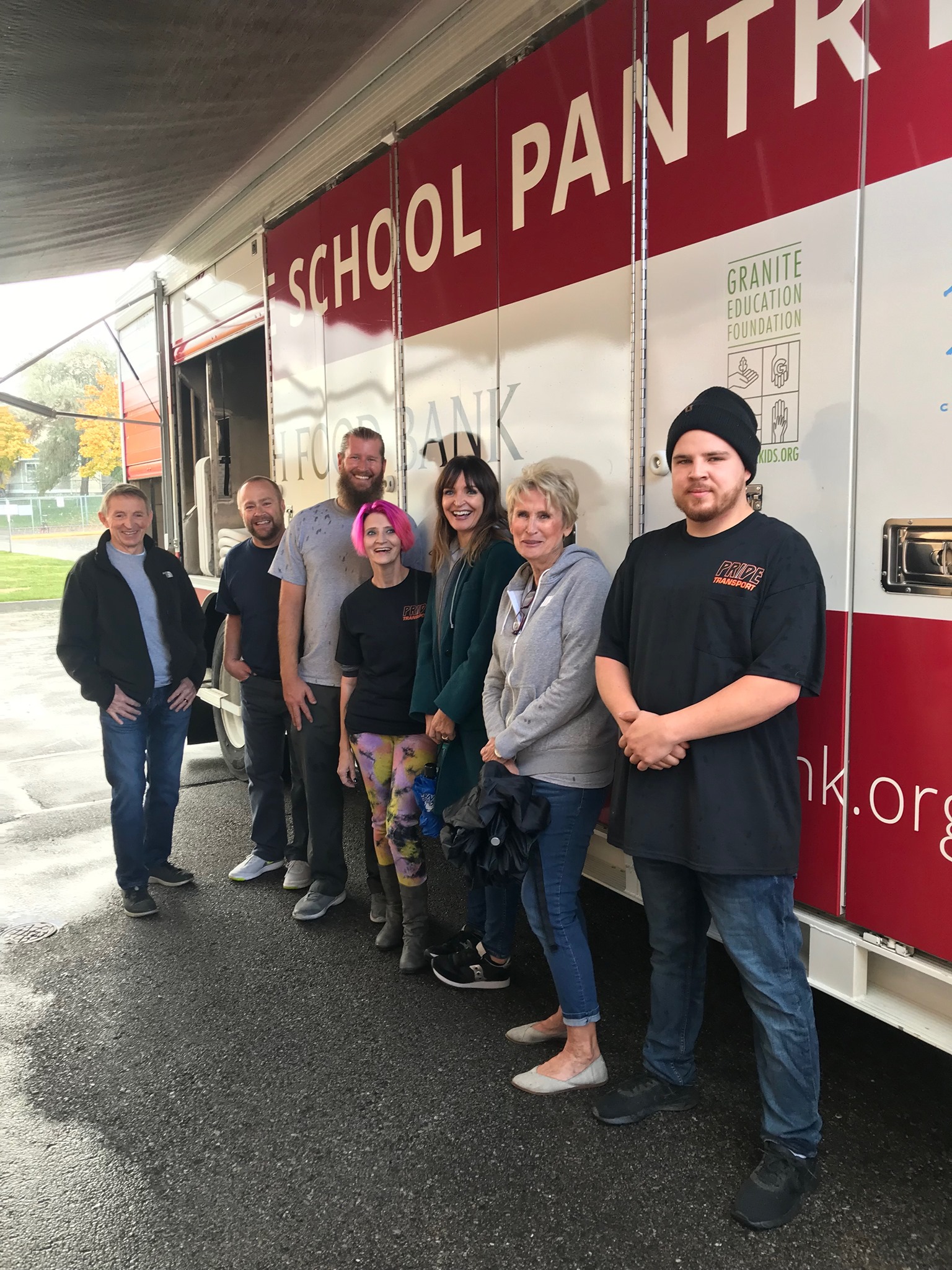 pride team volunteering at utah food bank