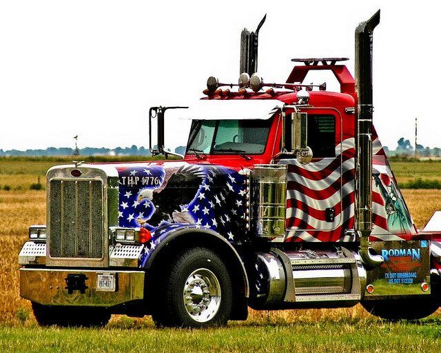 american semi truck customized