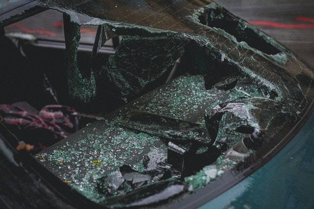 windshield broken in car accident
