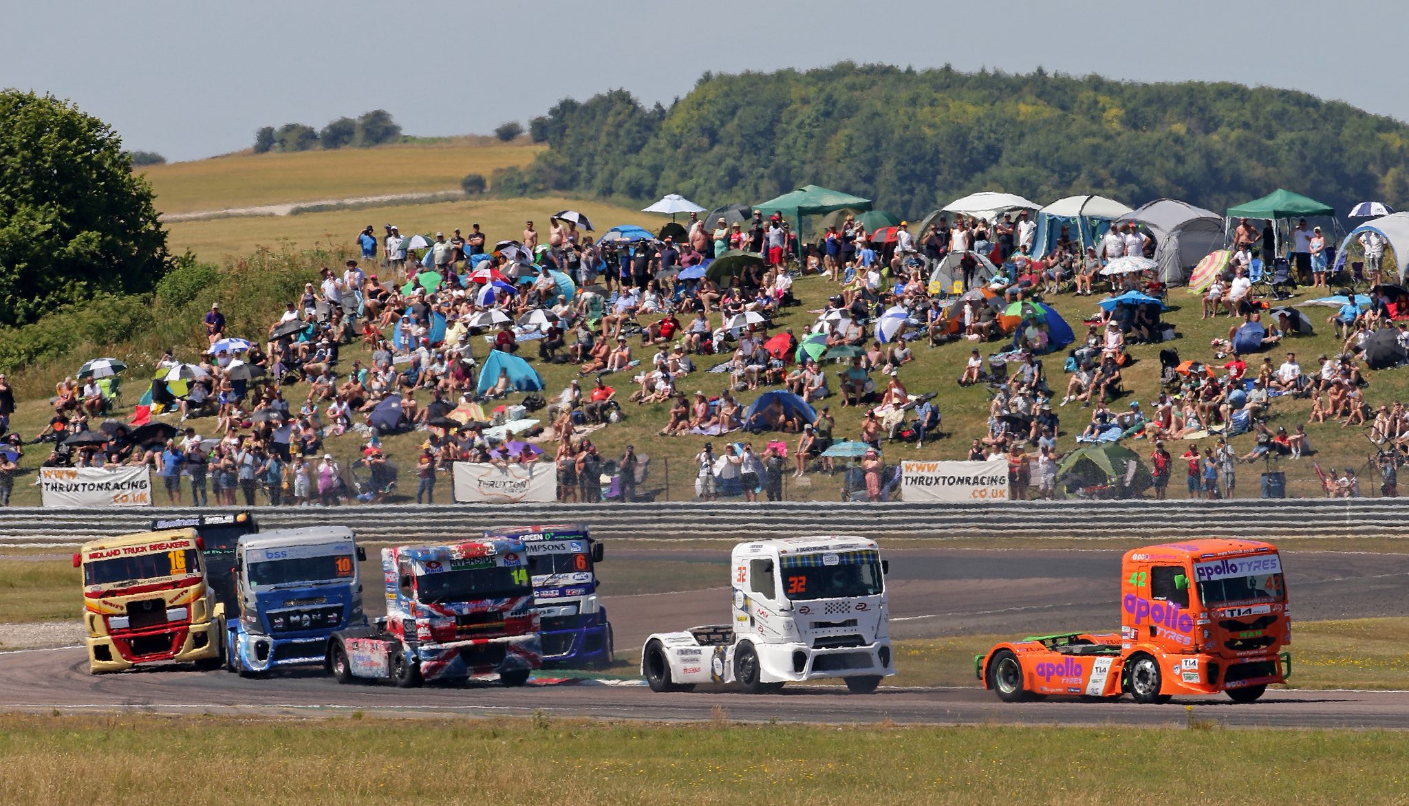 trucks racing on the track at convoy in the park