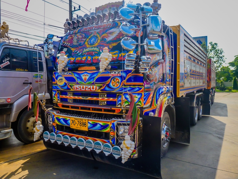 thailand custom truck with michelin men