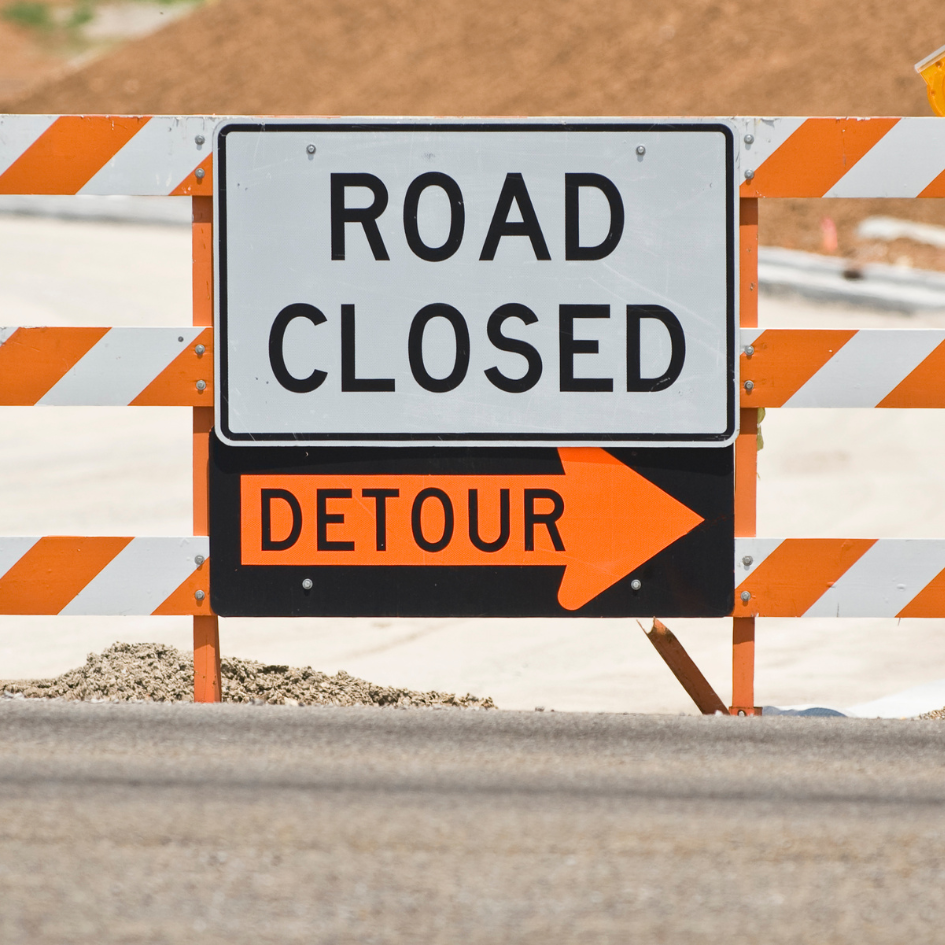 detour road sign