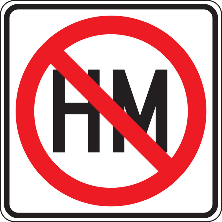 hm with red circle not allowed sign