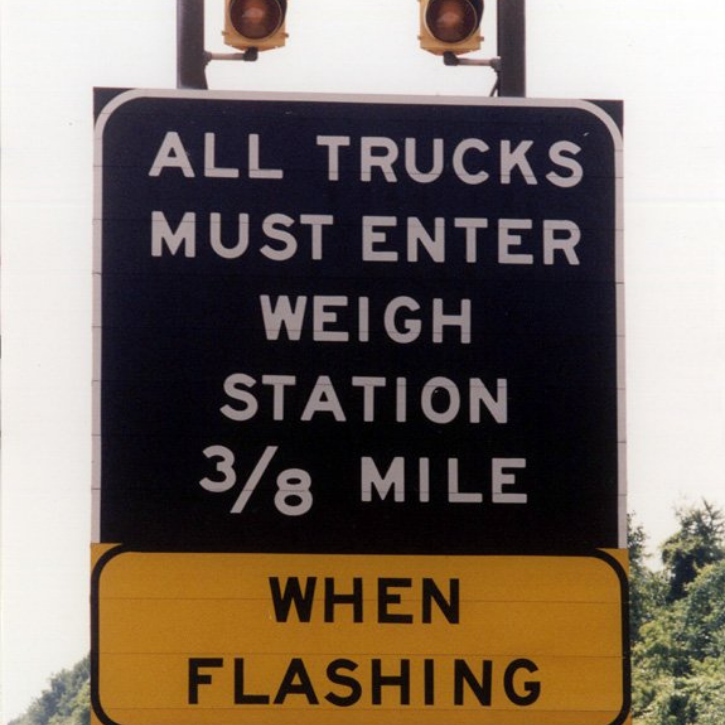 weigh station all trucks must stop sign