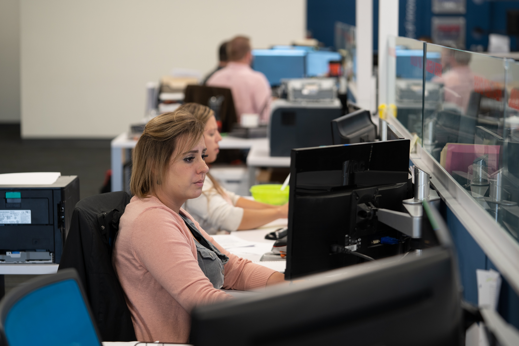 woman working in the office at Pride Transport