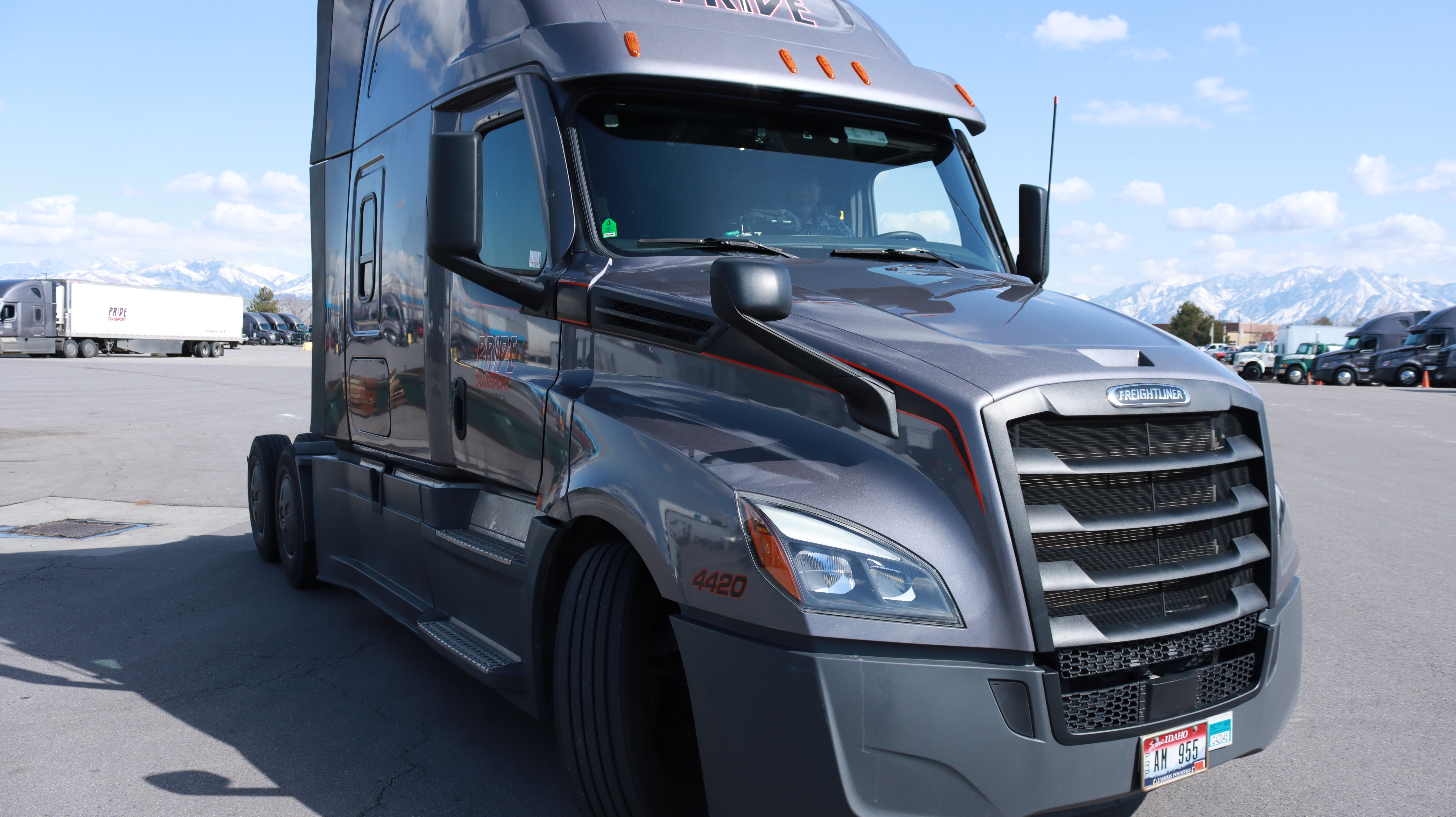 pride transport truck parked