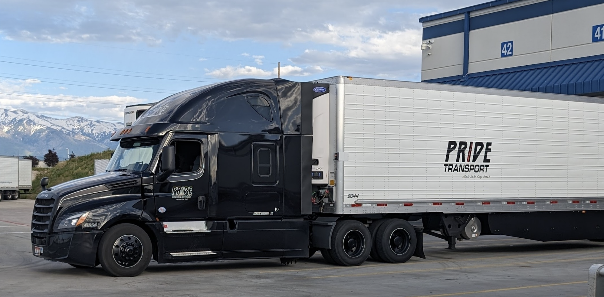 pride truck at loading dock